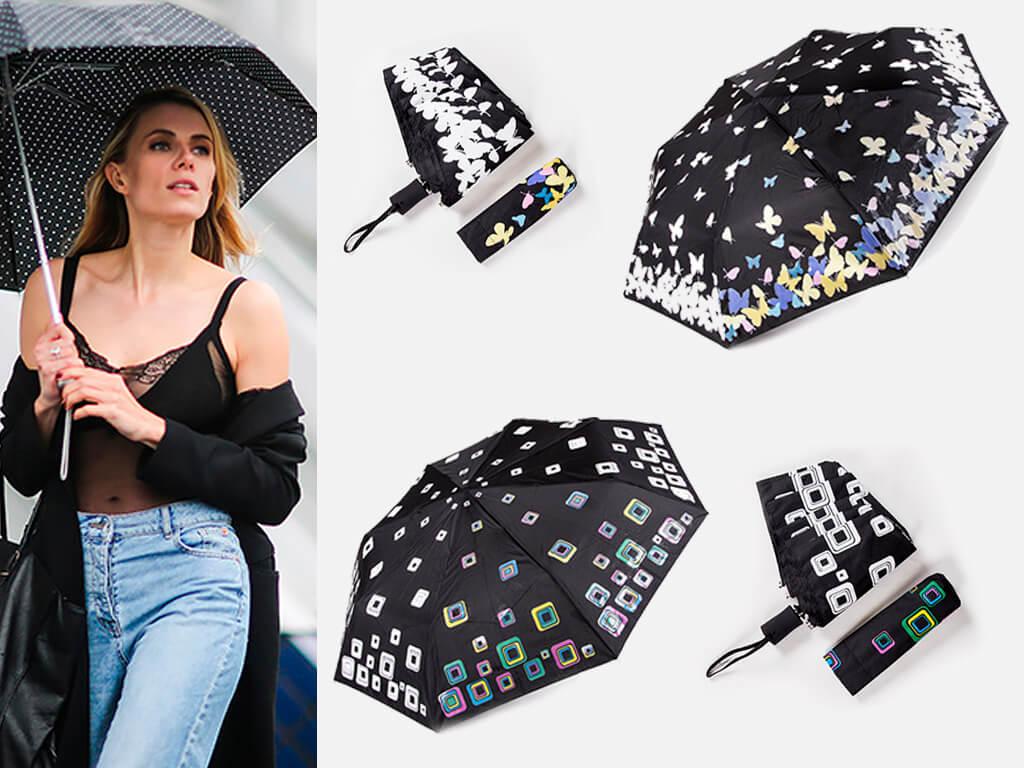 Зонты, меняющие цвет при намокании, - лекарство от плохого настроения в дождливую погоду