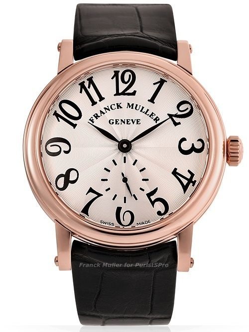 Мужские часы Frank Muller Classik Round Leather Strap Watch 