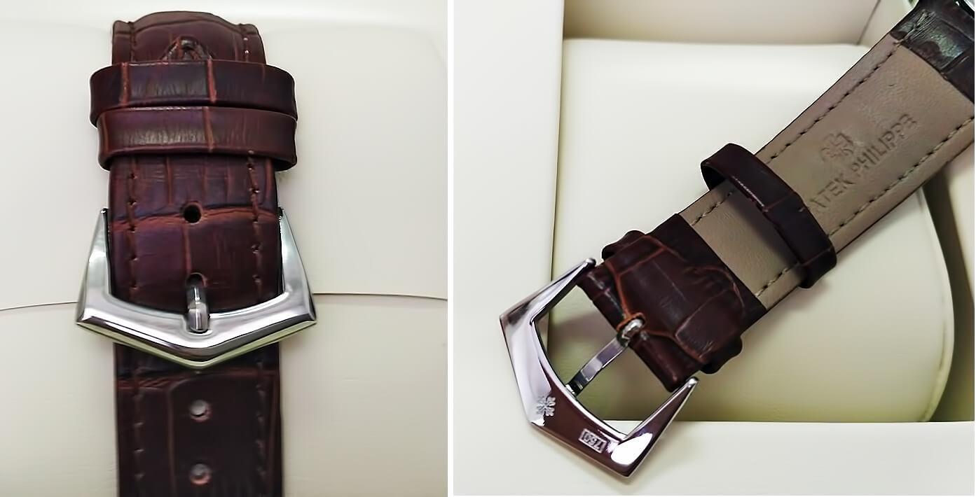 Часы укомплектованы кожаным ремешком с классическим типом замка