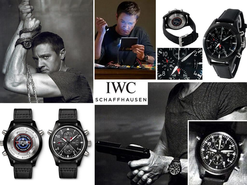 Часы Аарона Кросса (Джереми Реннер) IWC Pilot’s Watch Double Chronograph Edition TOP GUN калибра 379901